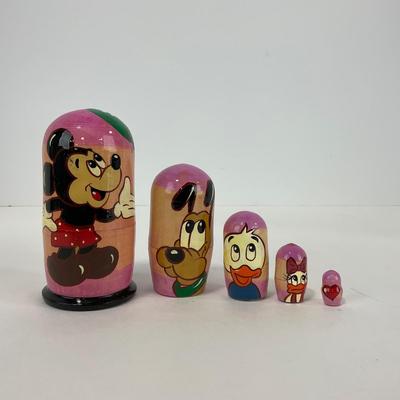 -224- COLLECTIBLE | Hand Painted Disney Russian Doll Nesting Set