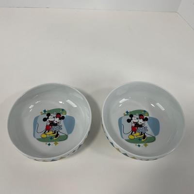 -222- DISHES | Mickey Mouse Set Of Childrenâ€™s Bowls & Glasses