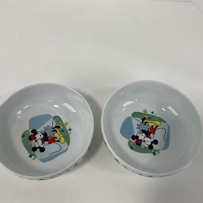 -222- DISHES | Mickey Mouse Set Of Childrenâ€™s Bowls & Glasses