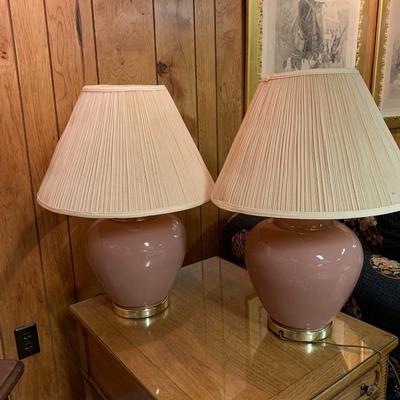 Pair of Vintage ginger jar lamps,