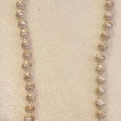 Single strand faux pearl orb choker - 15â€