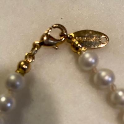 Single strand faux pearl orb choker - 15â€