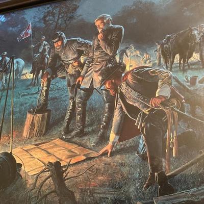 Framed Civil War Print, Signed M. KÃ¼nstler '90