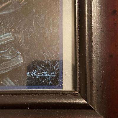 Framed Civil War Print, Signed M. KÃ¼nstler '90