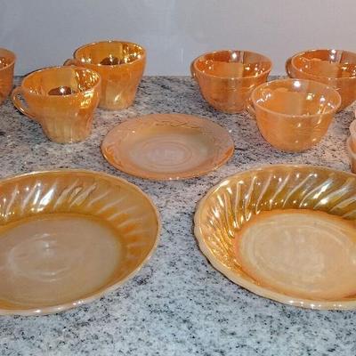 Orange Glass Dishes