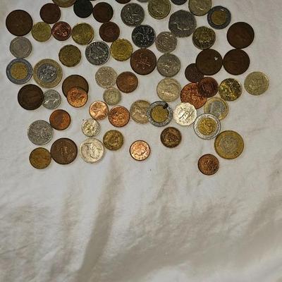 Pile of coins from other countries