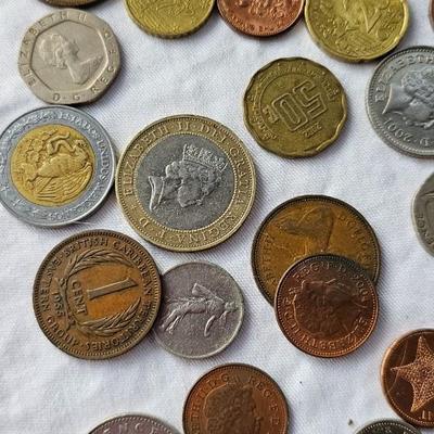 Pile of coins from other countries