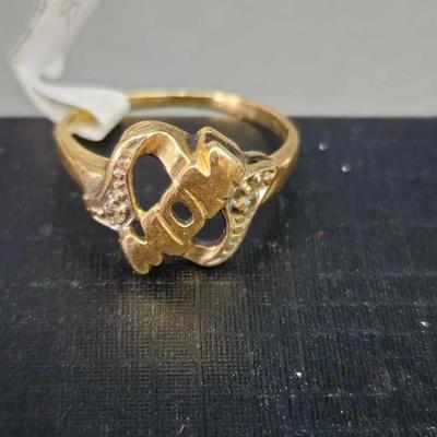 10kt Gold Mom Ring (Size 5.5)