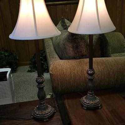 2 candlestick lamps