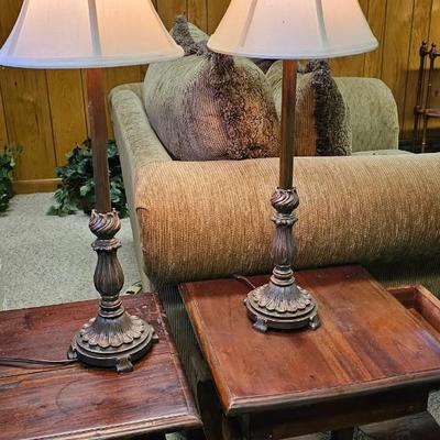 2 candlestick lamps