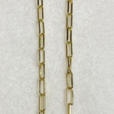 16†goldtone paper clip necklace