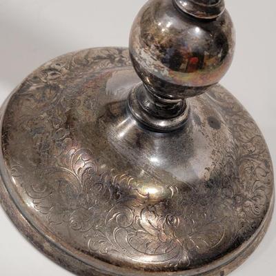 Antique Victorian Derby Silver co. chased / etched vanity mirror stand