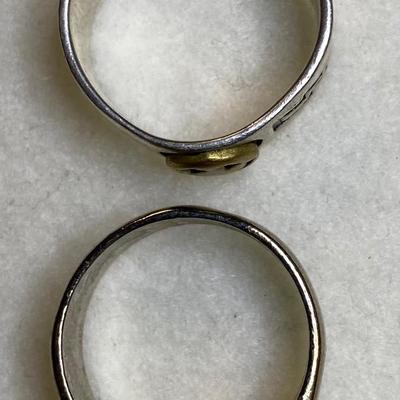 Smiley face and planet rings. Both size 6.5