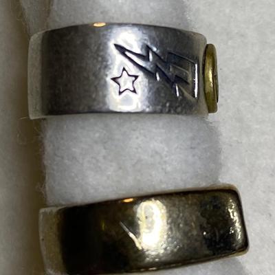 Smiley face and planet rings. Both size 6.5