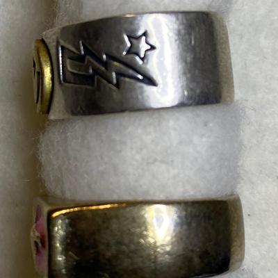 Smiley face and planet rings. Both size 6.5
