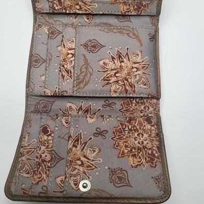 Hobo International Brown Leather Trifold Wallet