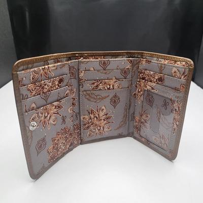 Hobo International Brown Leather Trifold Wallet