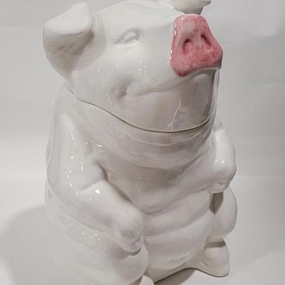 HUGE Vintage N.S. Gustin Co. Pig cookie jar