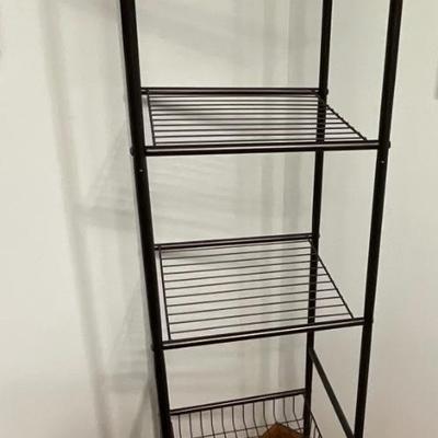 Bathroom 5 shelf, 5ft Black