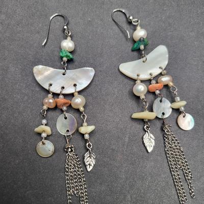 Genuine Pearl Dangle Earrings