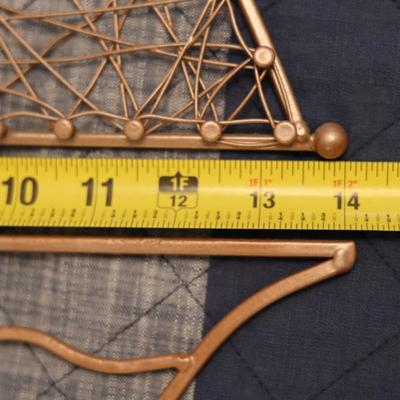 Woven Metal Sailboat Wall Hanging