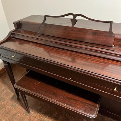 Wurlitzer Upright Piano And Bench