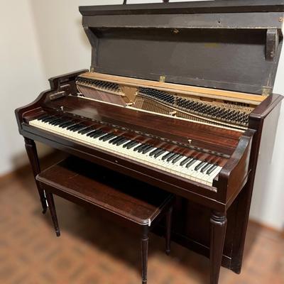 Wurlitzer Upright Piano And Bench