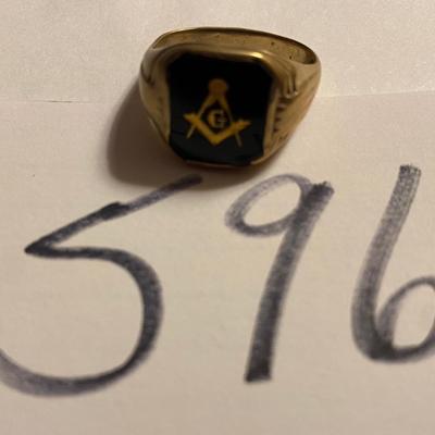 10 K Masonic Ring