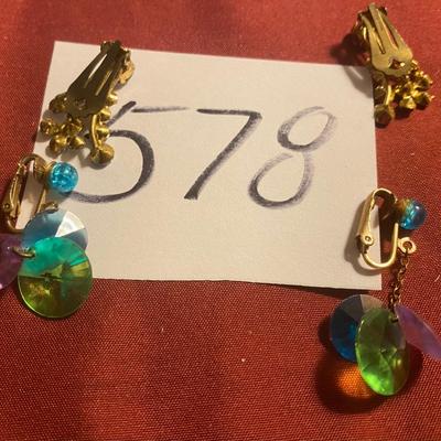 Vintage Clip On Earrings