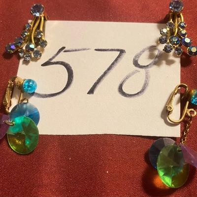 Vintage Clip On Earrings