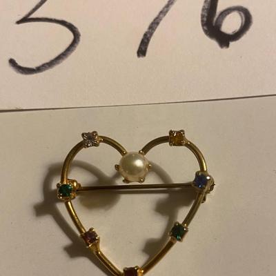 Vintage Heart Brooch