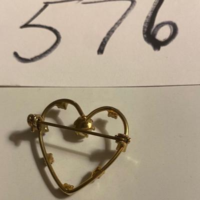 Vintage Heart Brooch