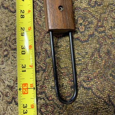Vintage ANDROCK Popcorn Popper Nut Roaster Fireplace Campfire Wood Handle