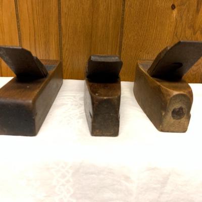 3 vintage rustic planers including W. Butcher