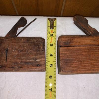 Vintage pair of wood block planers