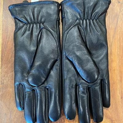 Lamb skin gloves with polyester fur lining - small