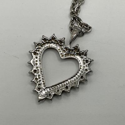 Heart Necklace Stamped 925