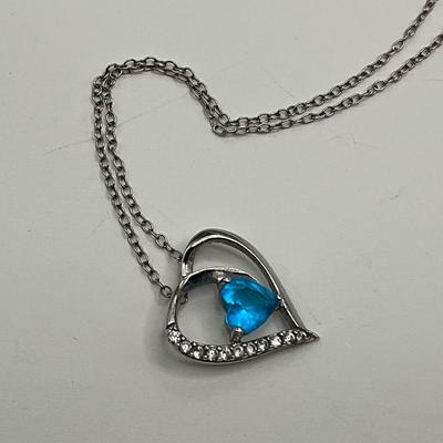 Heart necklace stamped 925