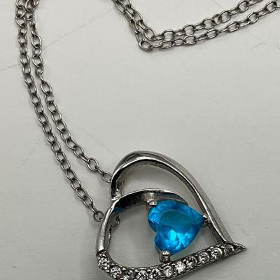 Heart necklace stamped 925