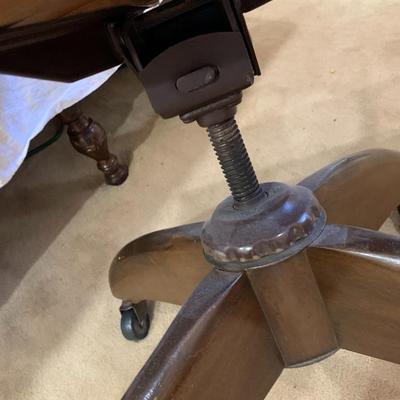 Banker's Rolling Office Chair Vintage