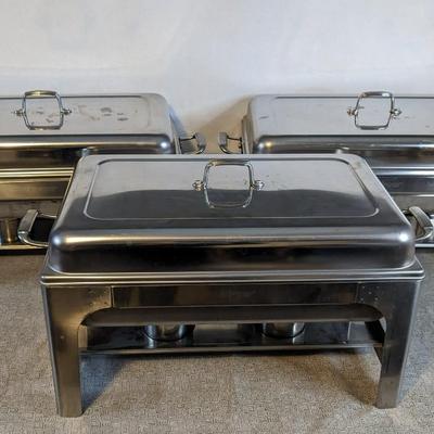 Tramontina 21"x`13" Chafing Dishes with Extra Chafers