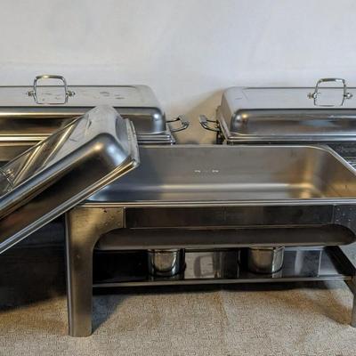 Tramontina 21"x`13" Chafing Dishes with Extra Chafers