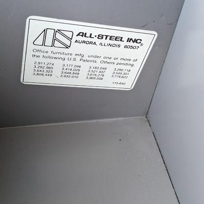 Mid Mod Metal Office Credenza