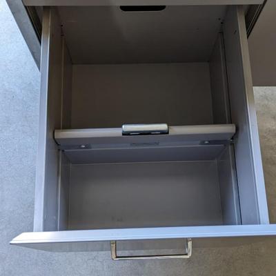 Mid Mod Metal Office Credenza