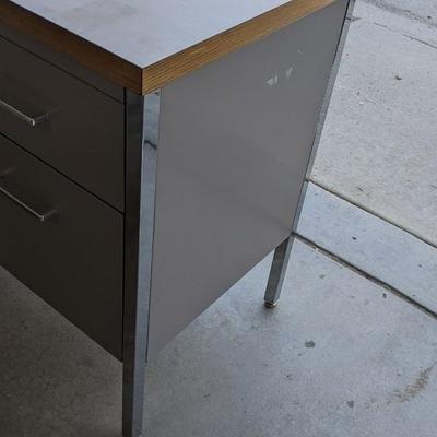 Mid Mod Metal Office Credenza