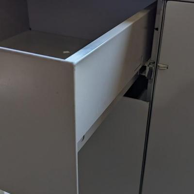 Mid Mod Metal Office Credenza
