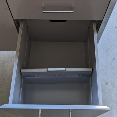 Mid Mod Metal Office Credenza