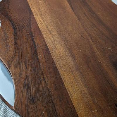 Nambe Cheese Board with Knife and Spreader