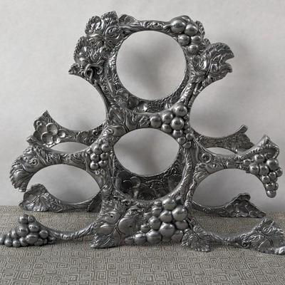 Bordeaux Wine Glasses and Arthur Court Bottle Rack