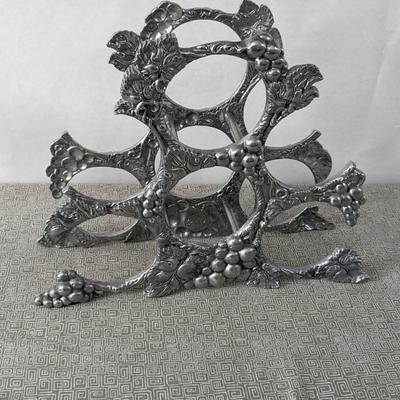 Bordeaux Wine Glasses and Arthur Court Bottle Rack